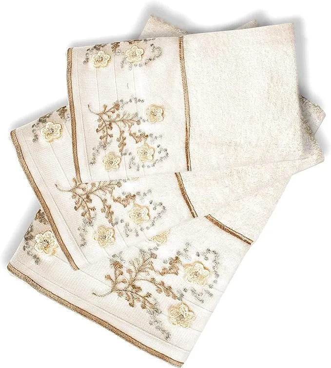 Popular Bath 3-PC Towel Set Bloomfield, Beige 3 Count