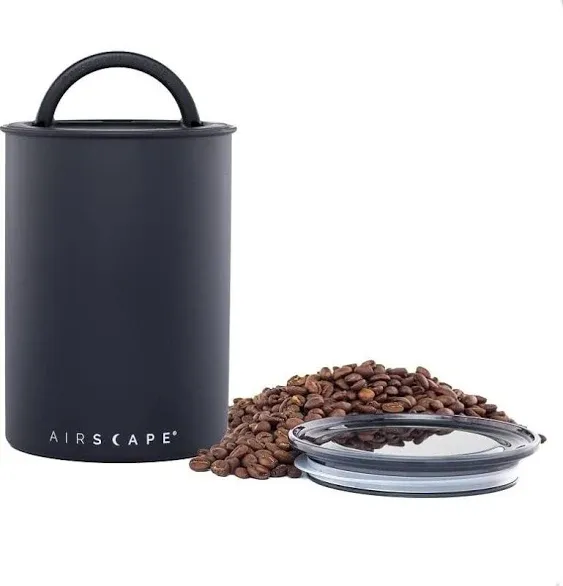 Airscape Coffee and Food Storage Canister - Medium 7" Can, Charcoal (Matte Black)