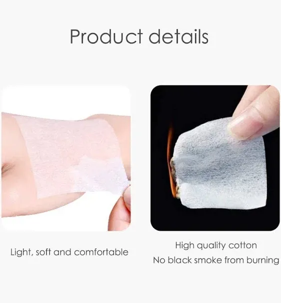 1000 PCS Thin Makeup Facial Cotton Pads, Soft and Square Nail Polish Remover Cotton Pads, Facial Eye Lip Makeup Remover Cotton Pads, Non-Woven Cotton, Lint Free