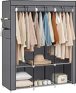 SONGMICS Wardrobe Closet Organizer with Cover