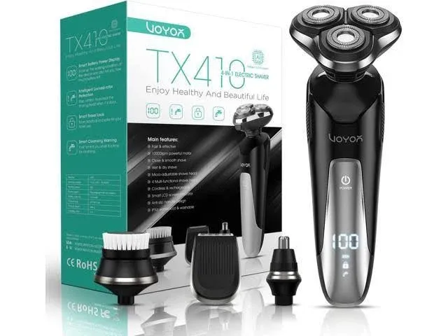 VOYOR Electric Razor Men Cordless Shavers Shaving Face Sideburn Hair Waterproof