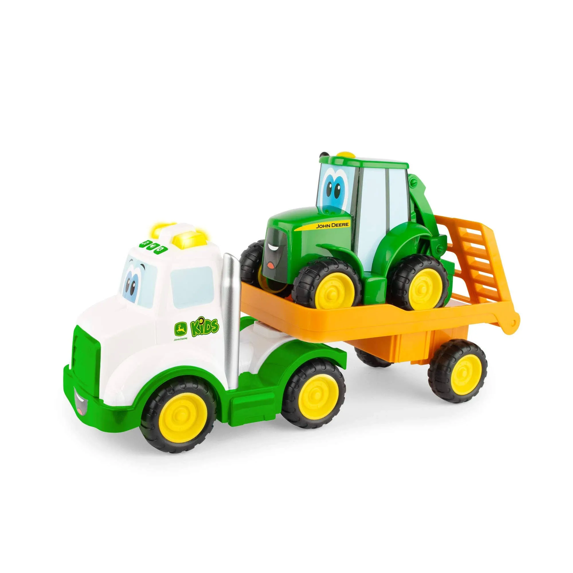 John Deere Unisex Lights And Sounds Farmin&#039; Friends Toy Hauling Set With Truck