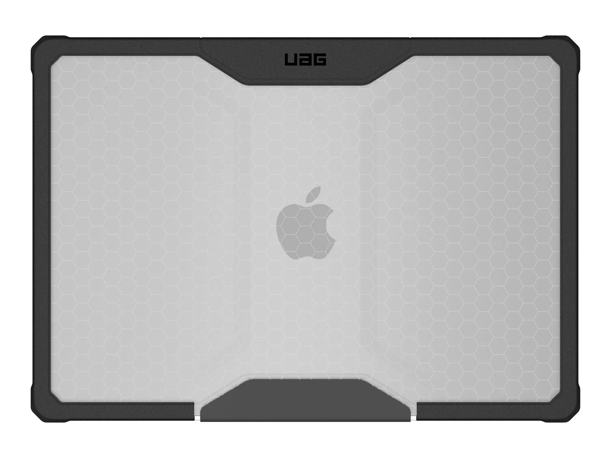 UAG Designed for MacBook Air 15" Case 2024 M3 A3114, 2023 M2 A2941 Plyo Ice/Black, Translucent Clear Rugged Tactile Grip Laptop Protective Cover by URBAN ARMOR GEAR