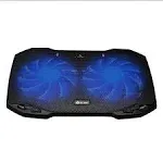 KLIM Pro Laptop Cooling Pad &amp; Stand for 10” to 15.6” Notebook, Dual Fan Blue LED