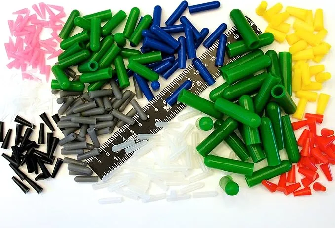 350pc Ultra Precision High Temp Silicone Rubber Plug & Cap Kit Powder Coating Custom Paint Supplies