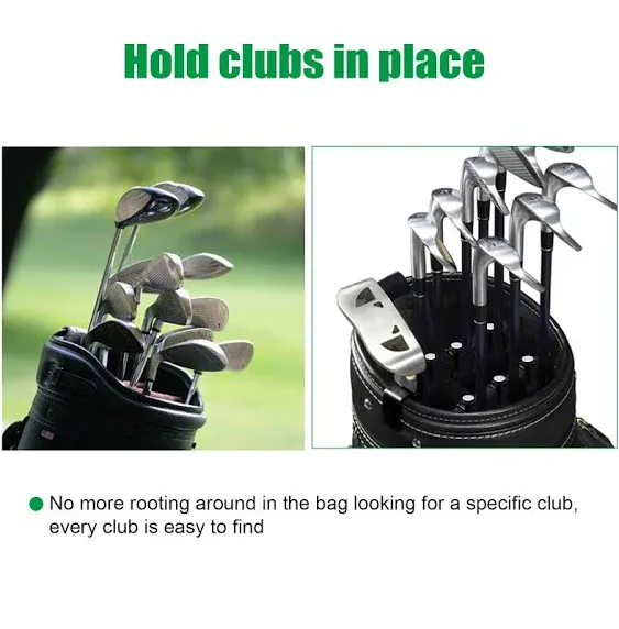 Amy Sport Golf Club Bag Clips on Putter Clamp Holder Organizer Durable Plastic ...