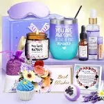 Gifts for Women, Birthday Gifts for Women Self Care Package Gifts for Women Pamper Gifts Baskets for Women Her,Friends,Mom,Wife 11 Pcs Lavender