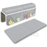 Bath Kneeler with Elbow Rest Pad Set, 1.5 inch Kneeling Pad Mat for Bathtub - Gray