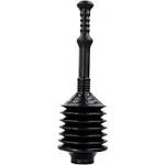 Professional Bellows Accordion Toilet Plunger, High Pressure Thrust Plunge Remov