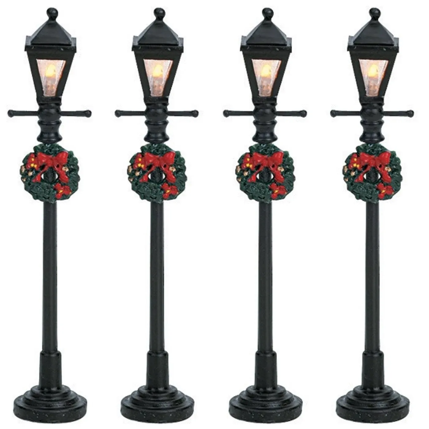 Lemax 64498 GAS Lantern Street Lamp, Set of 4