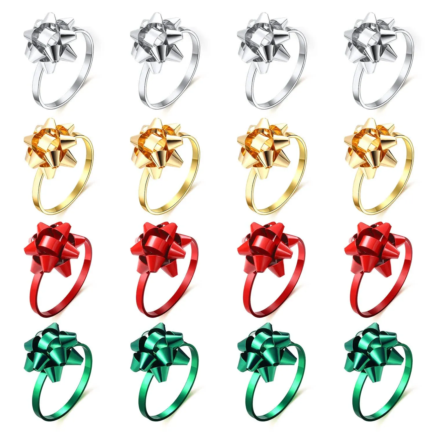 Christmas Napkin Rings Set Of 16 Bow Napkin Holder For Party Dinner Table Decora