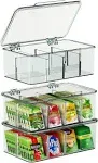 Utopia Home 1 Pack Tea Bag Organizer - Stackable Tea Bag Storage Organizer with Lid - Tea bag holder For Kitchen Organizers and Storage, Multi-Functional Kitchen Organizer, Home organizer (Clear)