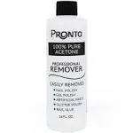 Pronto 100% Pure Acetone - Quick, Professional Nail Polish Remover - for Natural, Gel, Acrylic, Sculptured Nails (16 fl. oz.)