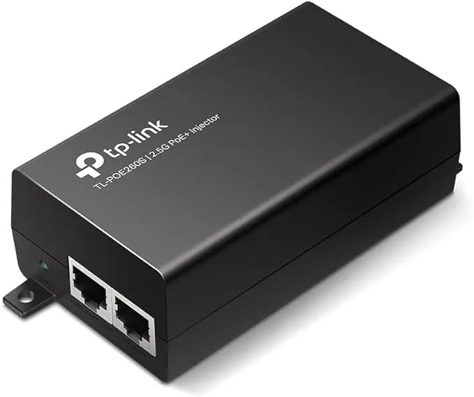 TP-Link TL-PoE260S 802.3at/af 2.5G PoE+ Injector | Non-PoE to PoE Adapter | Supplies up to 30W (PoE+) | Plug & Play | Desktop/ Wall-Mount | Distance Up to 328 ft. | UL Certified