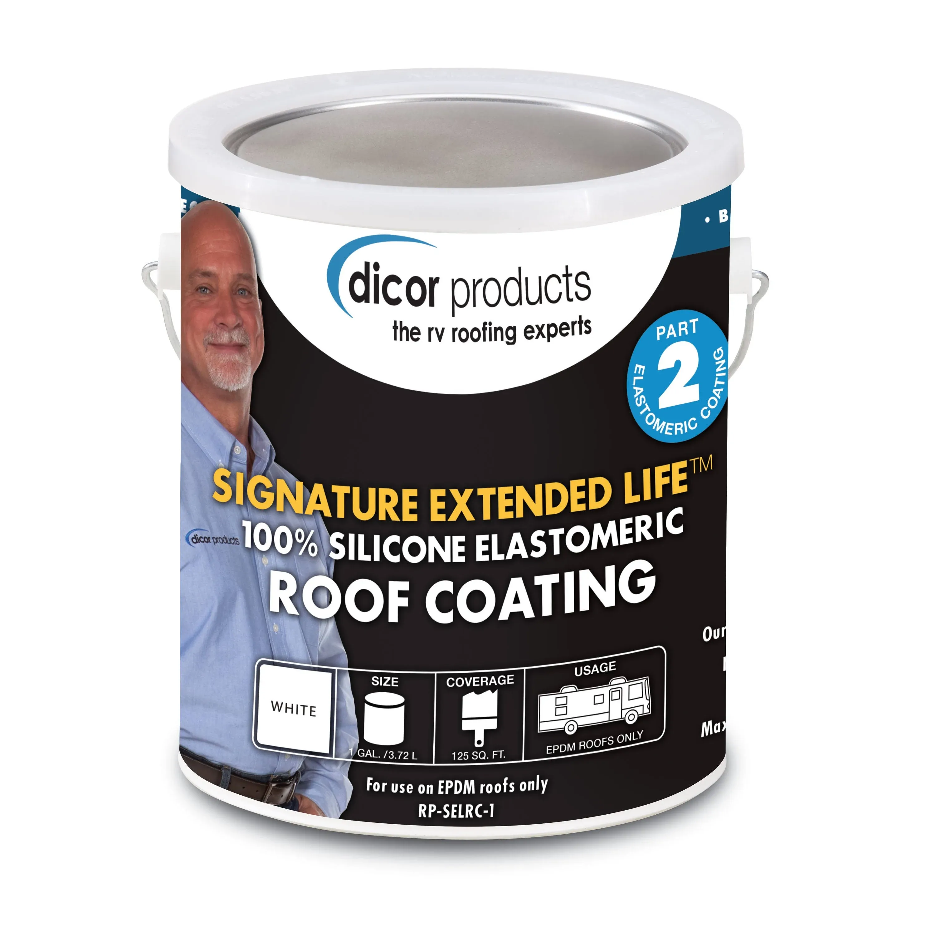 Dicor RP-FRCT-1 Tan Fiberglass RV Roof Coating - Long-Lasting and Durable