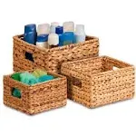 3-Piece Nesting Water Hyacinth Basket Set