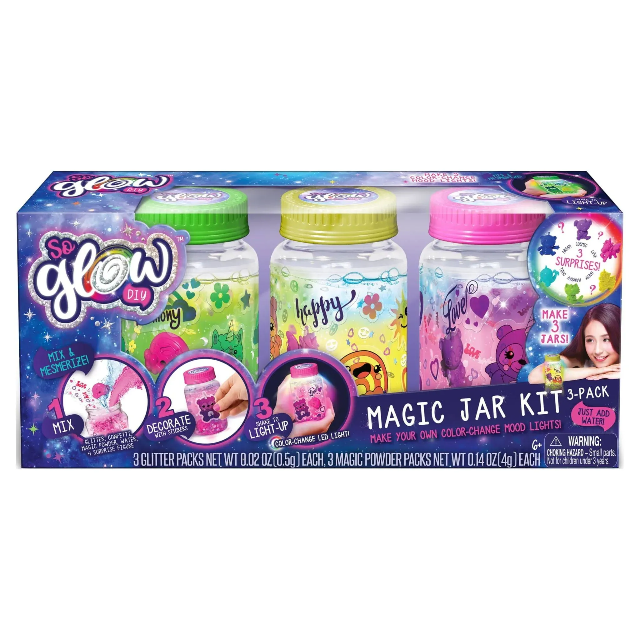 So Glow DIY Magic Jar Kit- 3 Pack