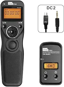 Wireless Remote Shutter Compatible for Nikon, Pixel TW-283 DC2 Wireless Shutter Release Remote Control Compatible for Nikon Z7 Z6 Df D90 D7500 D3300 D3100 D3200 D5000 D5500 D7200 D7000 D600 D750