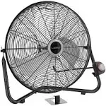 Lasko High Velocity Floor Fan with Wall mount Option, 3 Powerful Speeds, Pivoting Fan Head for Home, Garage, Attic, 20", Black, 2264QM