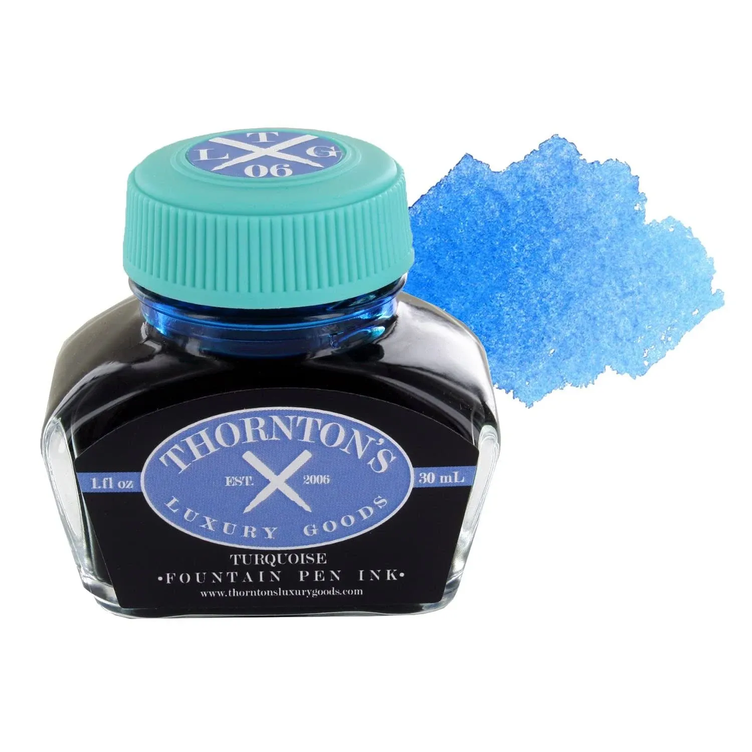 Thornton&#039;s Luxury Goods Fountain Pen Ink Bottle, 30ml - Turquoise, 3 Pack