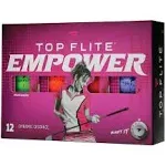 Top Flite EMPOWER Matte Finish Multi-Color Golf Balls 1 Dozen 12 Balls New