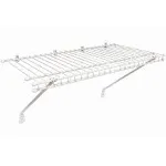 36 in. W x 12 in. D White Steel Wire Closet Shelf