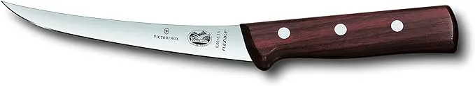 Victorinox 6" Boning Knife, Curved Blade, Flexible, Maple Wood Handle 5.6616.15