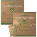 NOVEHA Tea Tree & Coconut Oil Eyelid & Lash Wipes For Demodex Blepharitis & Itchy Eyes