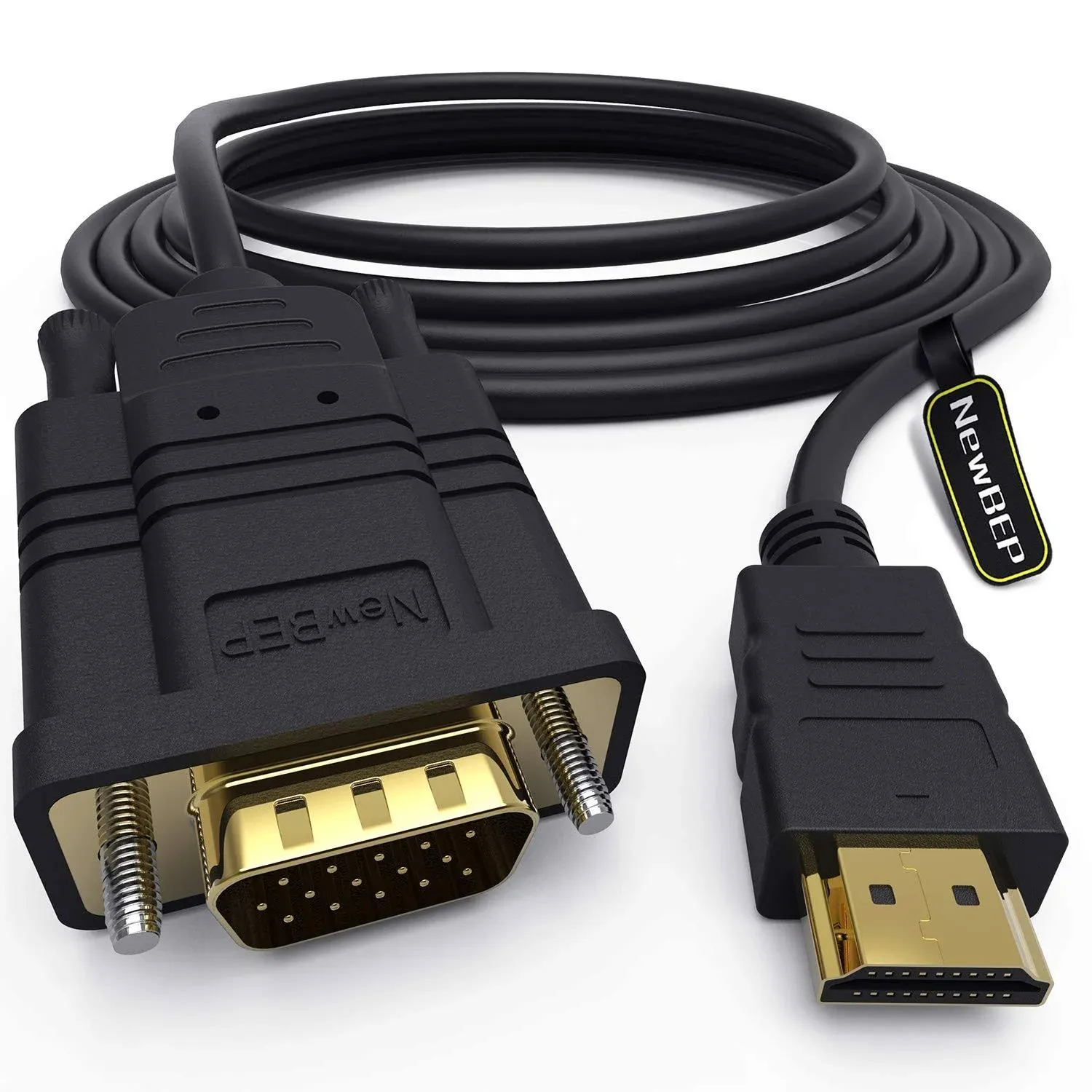 HDMI to VGA Adapter Cable, 6Ft/1.8M Gold-Plated 1080P Male Active Video Converte