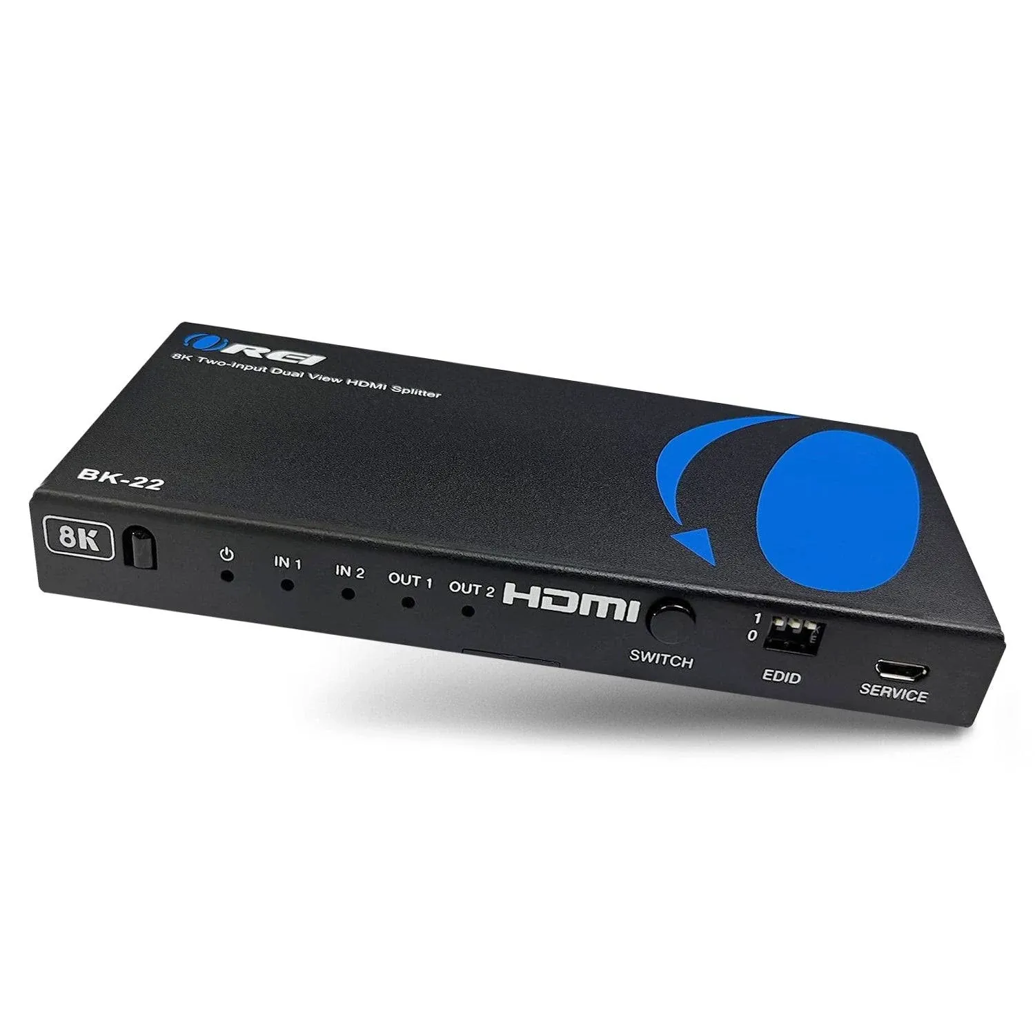 OREI 8K HDMI Splitter 2 in 2 Out, Resolutions Up to 4K@120Hz, Dolby Vision Pass-Through, HDCP 2.3, Auto EDID Management, Does NOT Extend Display - (BK-22)