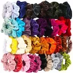 40 Pcs Hair Scrunchies Velvet Elastic Hair Bands Scrunchy Hair Ties Ropes 