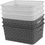 Idotry 6-Pack Clear Pantry Storage Bins, Plastic Organizer Bins