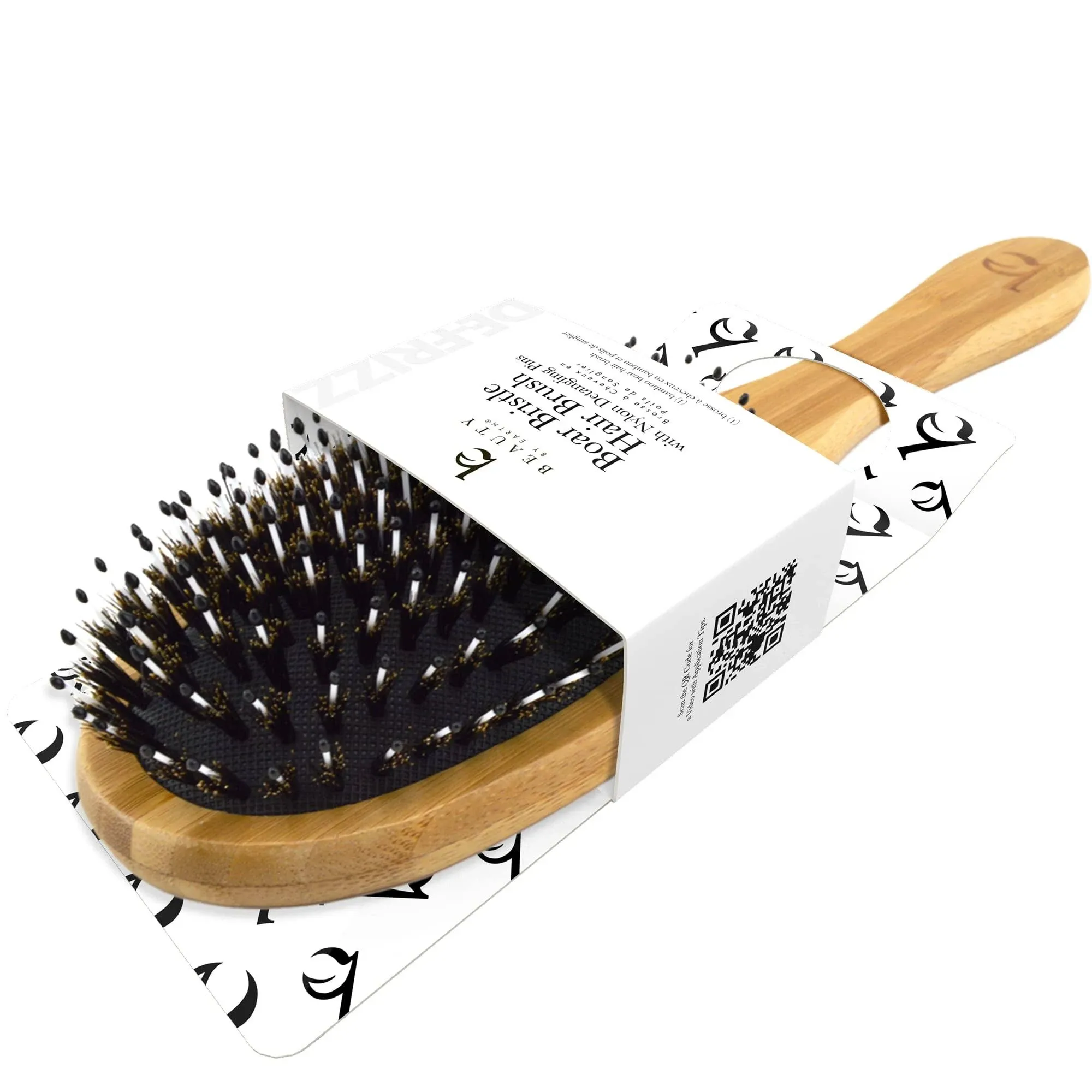 Beauty by Earth Boar Hair Brush for Fine Hair - Boar Bristle Hair Brush for T