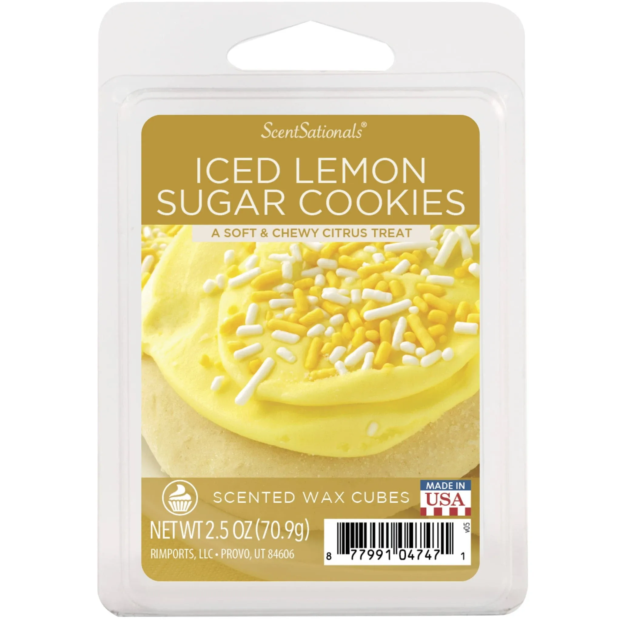 Scentsationals Wax Melts, Wax Cubes Strong Scent - Iced Lemon Sugar Cookies - Long Lasting Scented Wax Melts for Warmer, 2.5 oz (4-Pack)