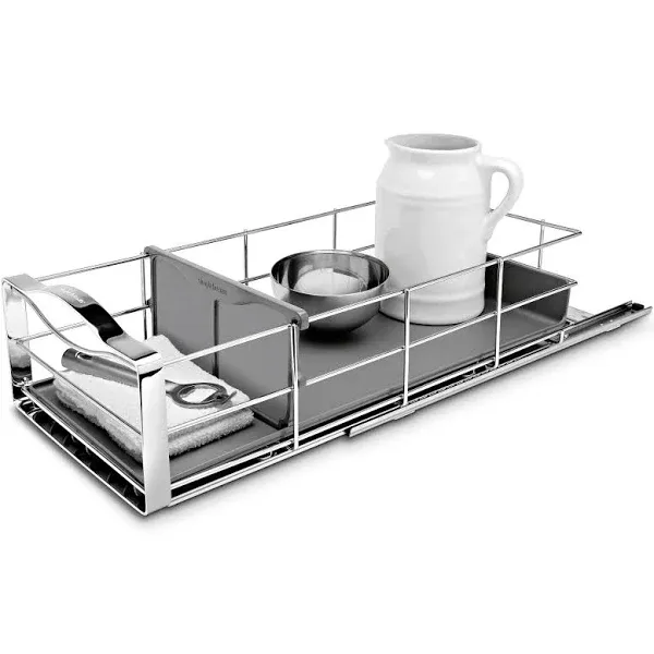 Simplehuman Pull-Out Cabinet Organizer, Chrome/Grey