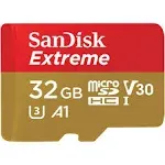 SanDisk Extreme microSDHC UHS-I Card – 32GB - SDSQXAF-032G-GN6GN