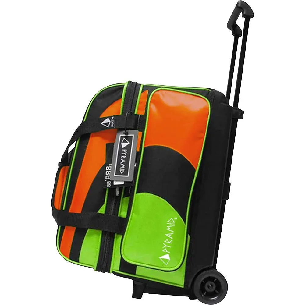 Pyramid Path Deluxe Double Roller Bowling Bag Green