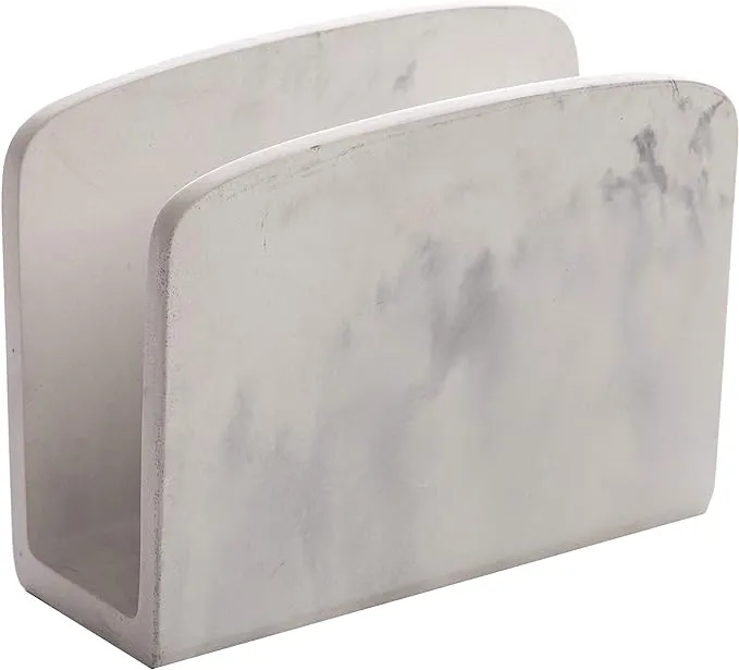 (Matte Marble) - Bino Napkin Holder, Matte Marble - Napkin Holders for Tables Napkin Holders for Kitchen Napkin Holder Marble Napkin Holder