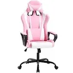 BestOffice Gaming Chair Office Chair Desk Chair Ergonomic Executive Swivel Rolling Computer Chair with Lumbar Support, Pink