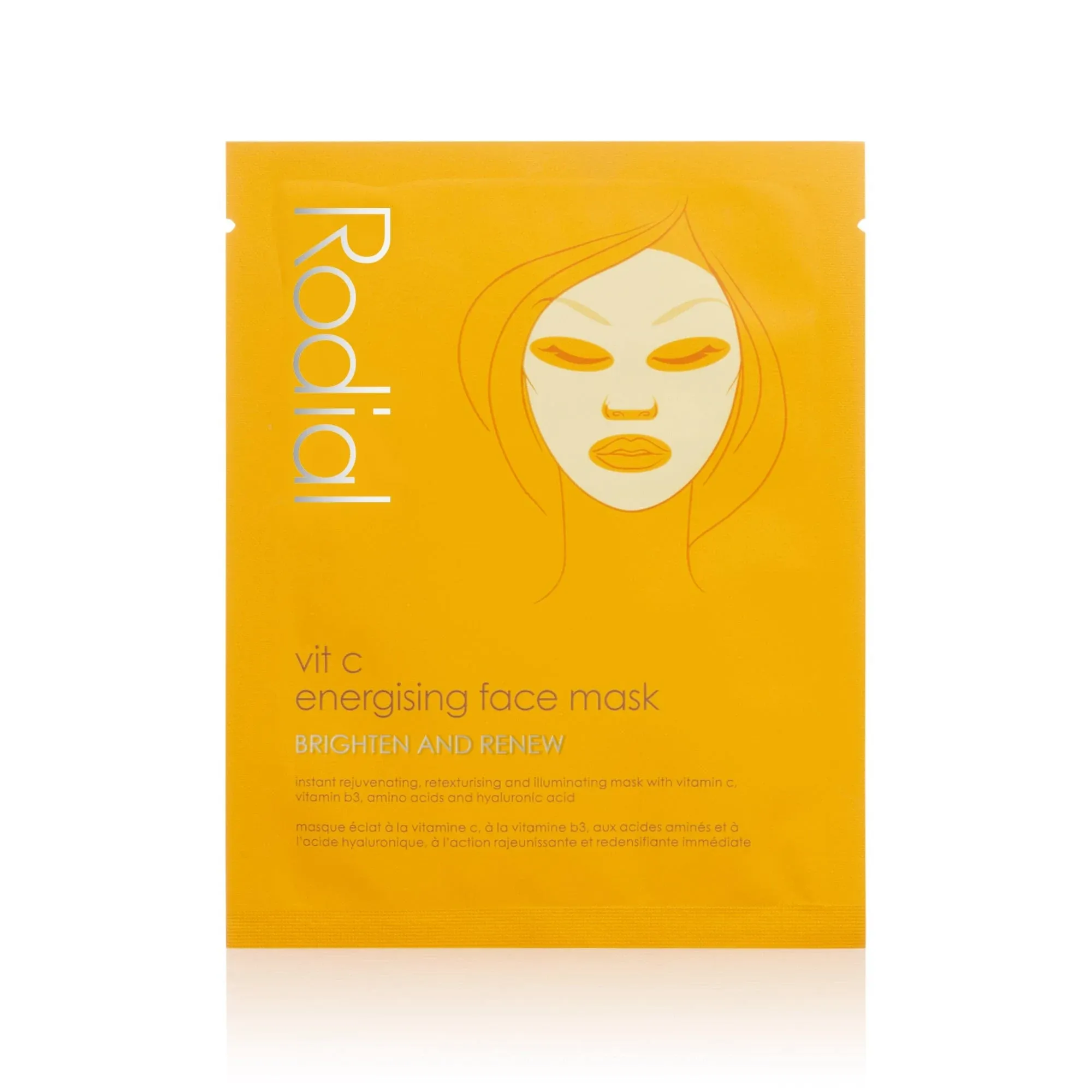 Rodial Vit C Energising Sheet Masks,0.67 Fl Oz (Pack of 4)