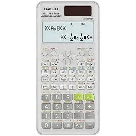 Casio 2nd Edition 16-Digit Solar Powered Scientific Calculator, White (FX-115ESPLS2-S)