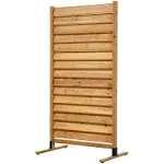 Enclo Privacy Screens Sierra Louvered Freestanding or Surface Mounted 37.625-in W x 73.5-in H Cedar Outdoor Privacy Screen | EC18031