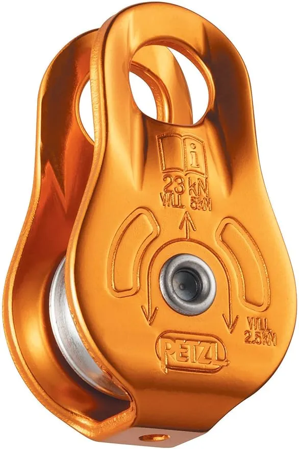 Petzl FIXE Pulley - Versatile Compact Pulley With Fixed Side Plates for Hauling and Rigging