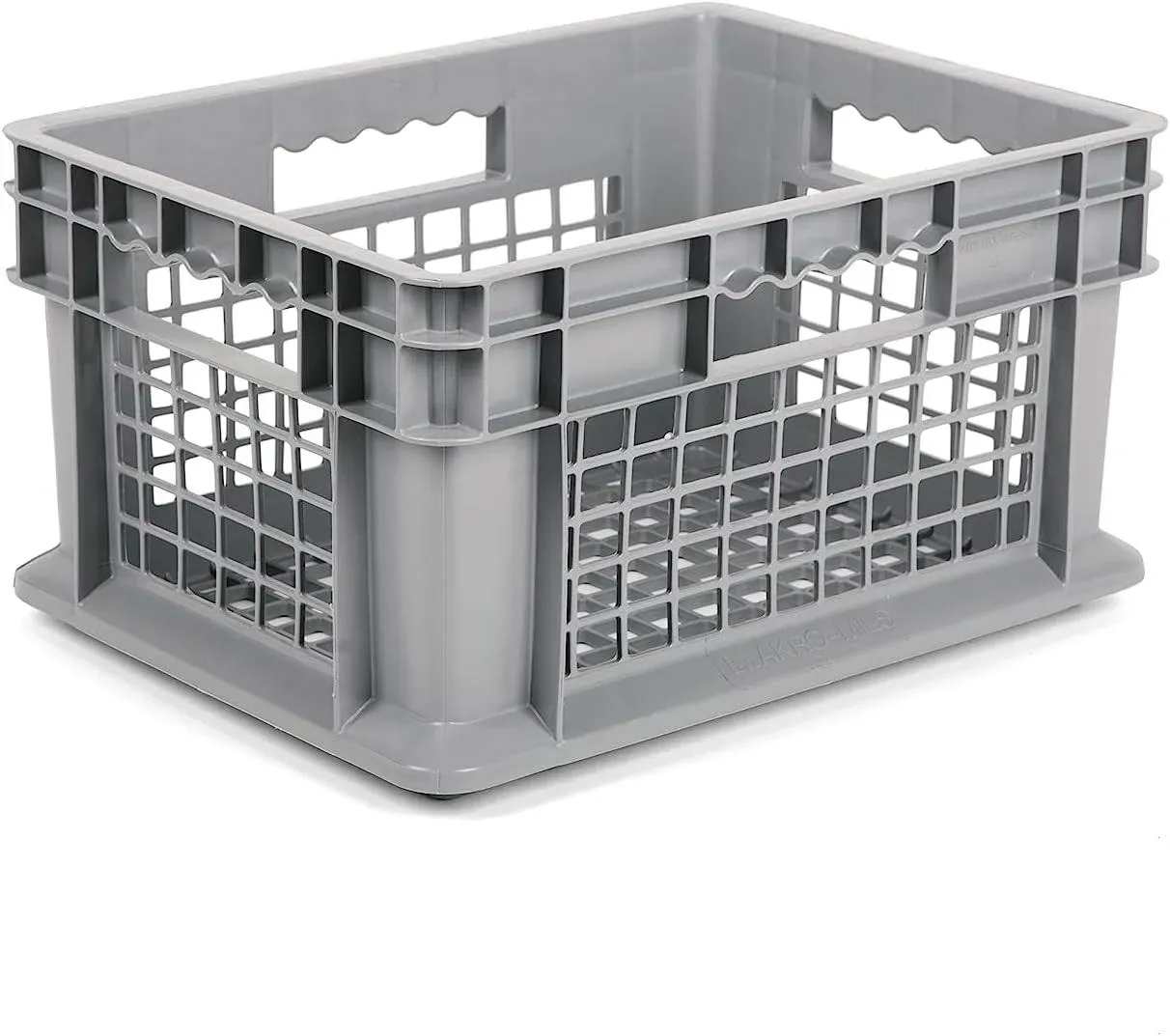 Hudson Exchange 24 x 16 x 12 (1 Pack) Mesh Straight Wall Handled Storage Container Tote, Gray