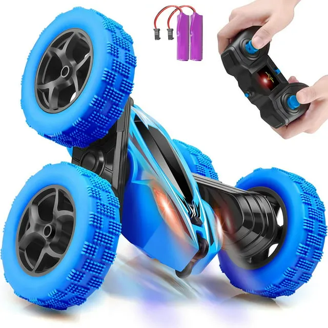 Remote Control Car, RC Cars Toys 2.4GHz 4WD Fast RC Car Kids Toys, Double Sided 360° Rotating Monster Truck Toys for Girls RC Truck Toy Cars for Boys