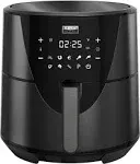 Bella Pro Series - 8-qt. Digital Air Fryer with Divided Basket - Black Stainless