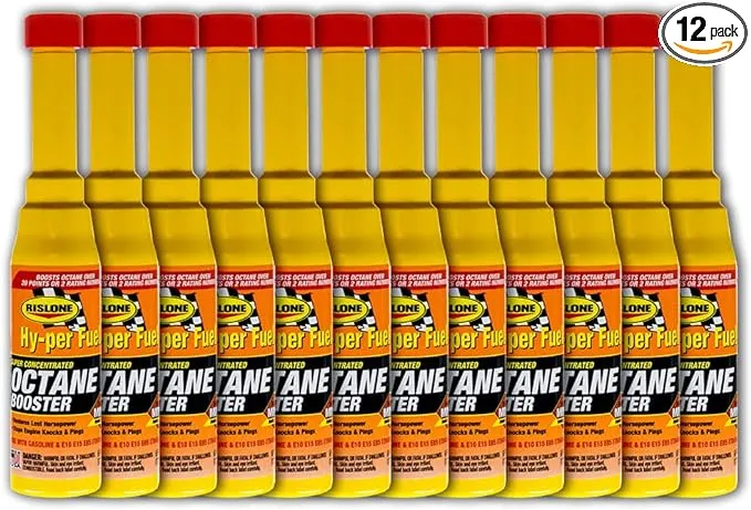 Rislone 4747-12PK Super Concentrated Octane Booster, 6. Fluid_Ounces, 12 Pack , yellow