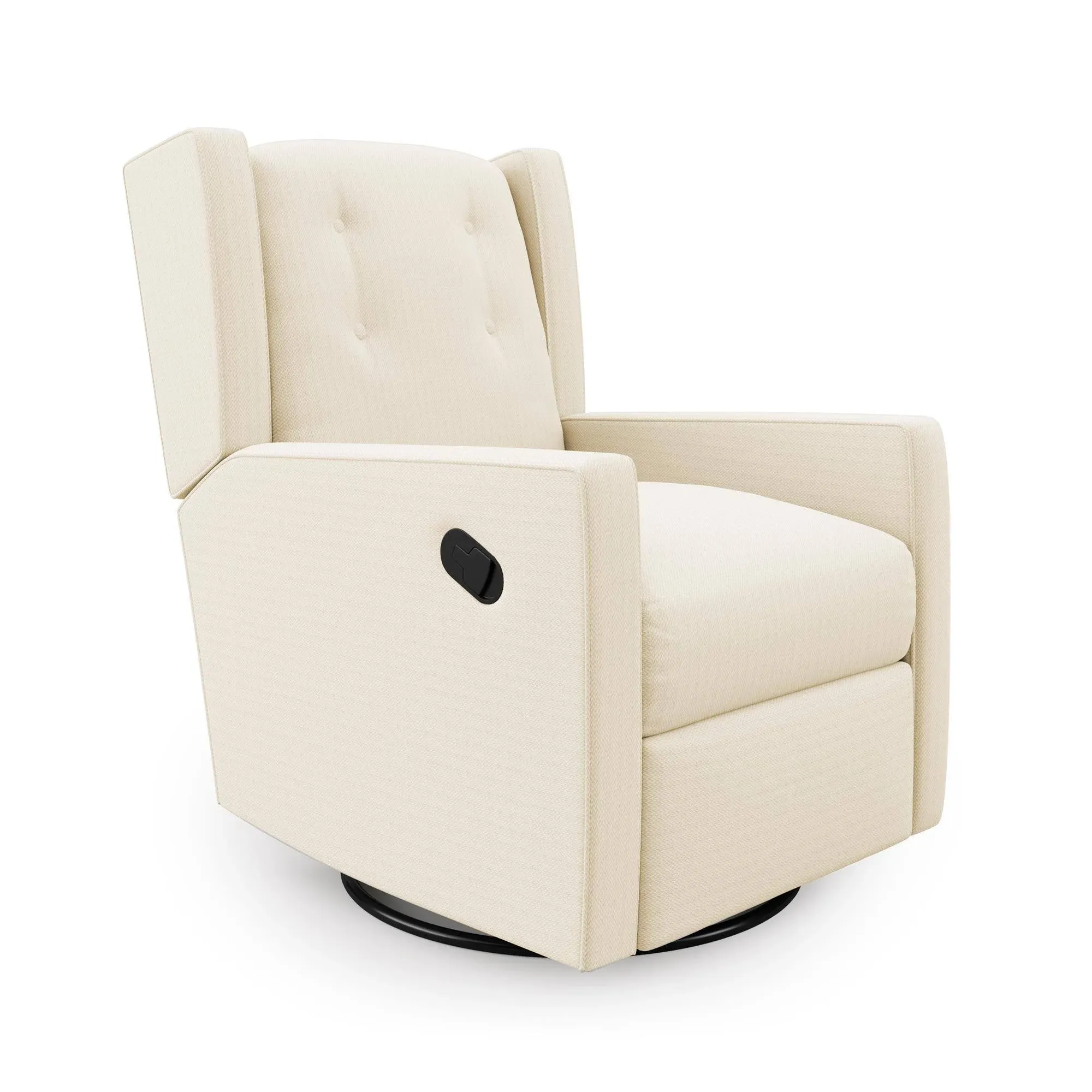 Baby Relax Mikayla Swivel Glider Chair White Water Stain Resistant Recliner