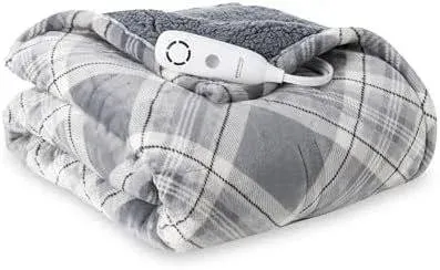 Berkshire Blanket and Home Co. Printed VelvetLoft Sherpa Heated Throw