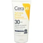 Cerave Hydrating 100% Mineral Body Sunscreen SPF 50 with Zinc Oxide & Hyaluronic Acid - 5.0 fl oz